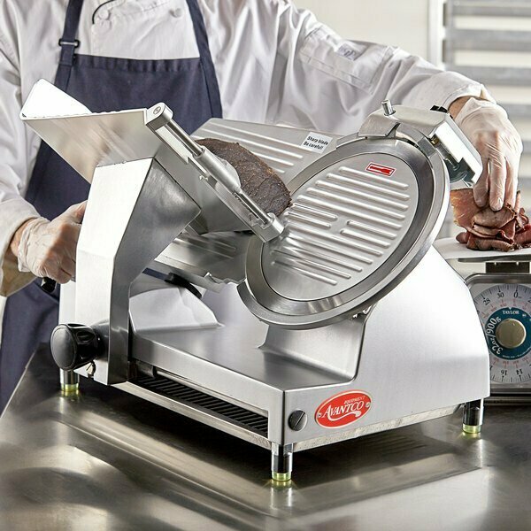 Avantco SL512 12in Manual Gravity Feed Meat Slicer - 5/8 hp 177SL512